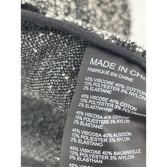 Club Monaco Cardigan Sweater Open Women Small Marled Black White Draped - Picture 5 of 13